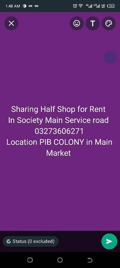 Sharing Shop for Rent 03273606271