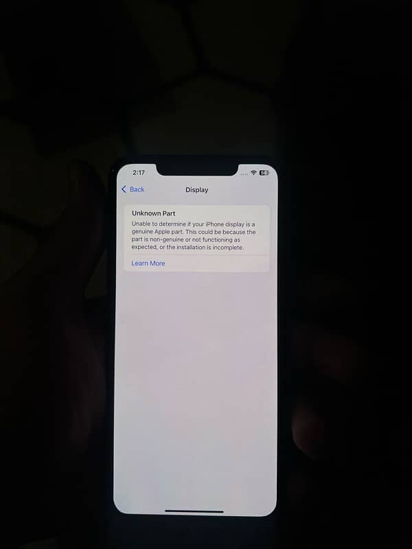 iphone 11pro max display msg 4