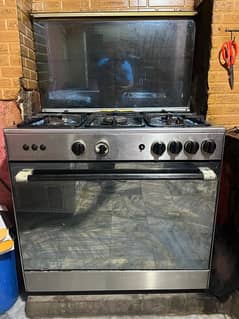 Stove with microwave oven