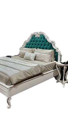 Modern style 5pcs bedroom set in emerald green colour