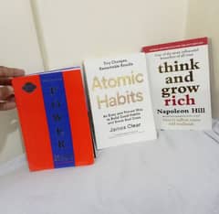 pack of 3 atomic habits think and grow rich and 48 laws of power