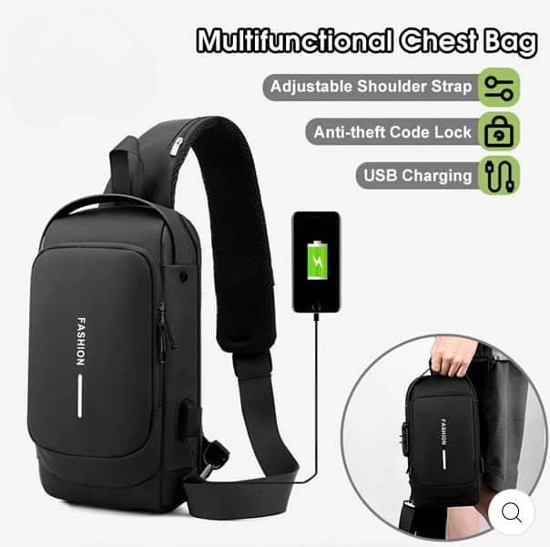 MULTIFUNCTIONAL WATERPROOF ANTI-THEFT CHEST BAG 0