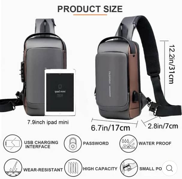 MULTIFUNCTIONAL WATERPROOF ANTI-THEFT CHEST BAG 7