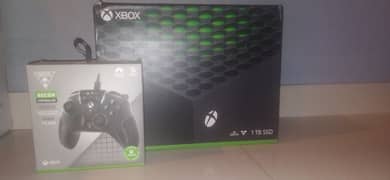 Xbox Series X bundle with 2 controllers and stacked account