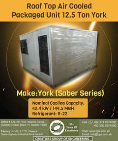 Roof Top Air Cooled Packaged Air Conditioner 12.5 Ton York