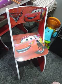 cars themed study table with chair