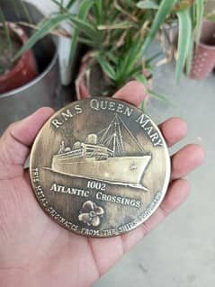 Antique R. M. S Queen Mary Propeller Coasters