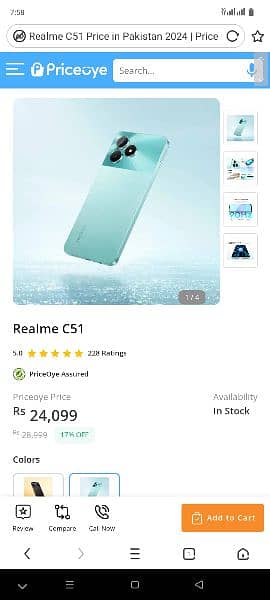 realme c51 4rm rom 128 all box complete 1