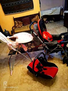 kids high chair and carrycot