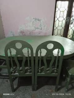 Dinning table with 6 chairs for sale