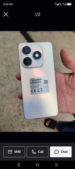 Tecno spark 20.10 by 10.8+8=256gb White Colr me