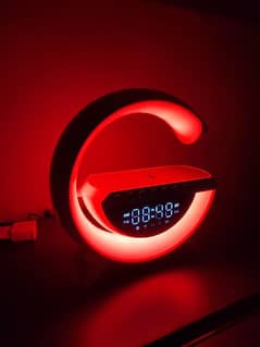 Google lamp Leds wireless mobile charger clock Alarm speaker decor RGB