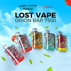 LOST VAPE ORION BAR 5% NIC RECHARGEABLE DISPOSABLE 7500 PUFFS VAP