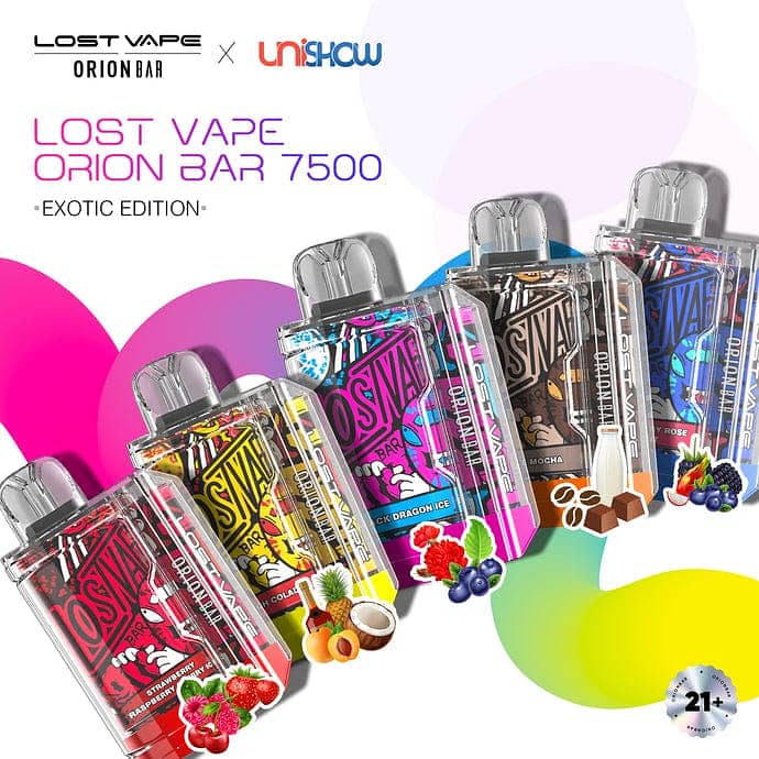 LOST VAPE ORION BAR 5% NIC RECHARGEABLE DISPOSABLE 7500 PUFFS VAP 3