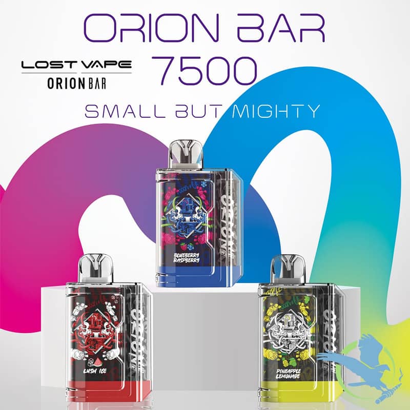 LOST VAPE ORION BAR 5% NIC RECHARGEABLE DISPOSABLE 7500 PUFFS VAP 12