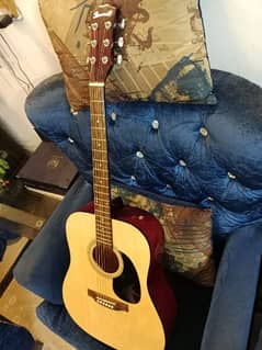 paramount acoustic guitar with bag & capo 41 inches