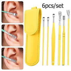 Ear Wax Cleaning Kit, 6 Pcs Ear Pick Tools, Wax Removal Kit, Ear Clean