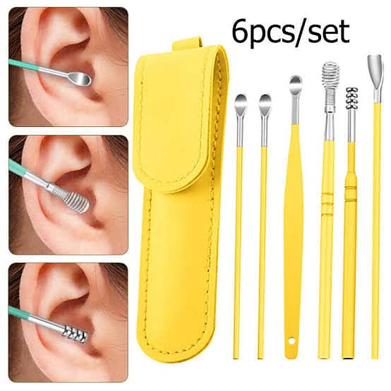 Ear Wax Cleaning Kit, 6 Pcs Ear Pick Tools, Wax Removal Kit, Ear Clean 0