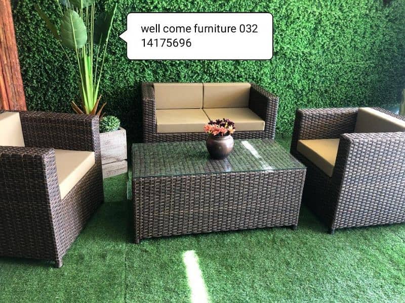 OUTDOOR GARDEN RATTAN UPVC FURNITURE SOFA SET CHAIRS TABLE UMBRELLA 0