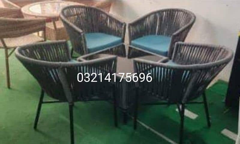 OUTDOOR GARDEN RATTAN UPVC FURNITURE SOFA SET CHAIRS TABLE UMBRELLA 16