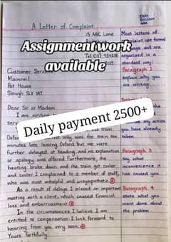 Handwritten Assignment Content Writing And Data Entry Work