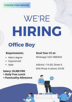 Office Boy Required For Crective International