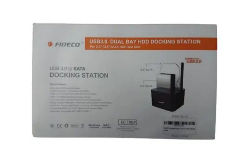 FIDECO DUAL DOCK USB3.0 - Docking Station 3