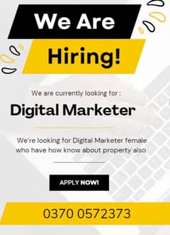 need a female marketer from Rawalpindi islamabad