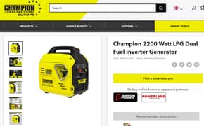 Champion Portable Inverter Generator 2KW GAS+LPG