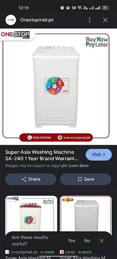 super Asia washing machine SA-240