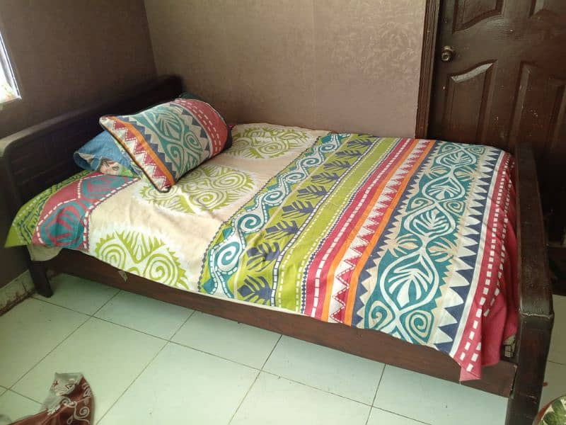 single Wooden bed handmade 2