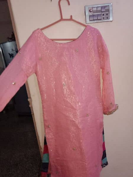 2 piece pink color suit available in Small size 3