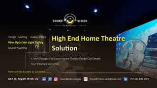 High-Performance Audio, Video, Cinema Theaters, and Automation