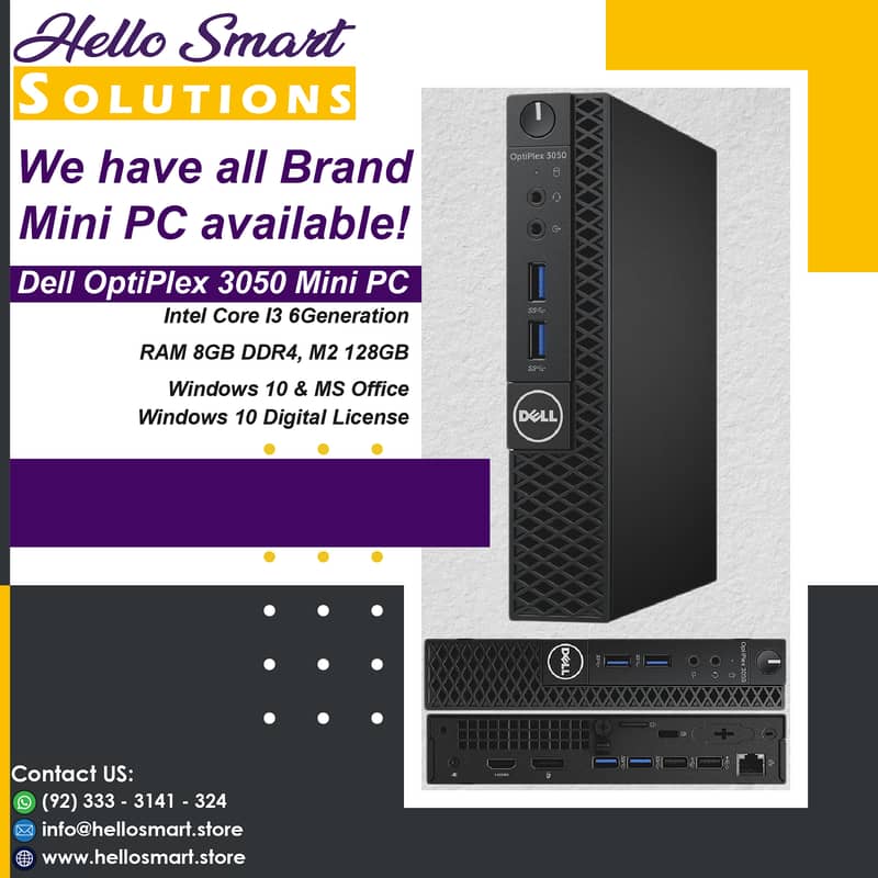 Mini PC | Dell, Lenovo, HP | minipc I3 I5 4Gen, I3 I5 6Gen | Desktop 7