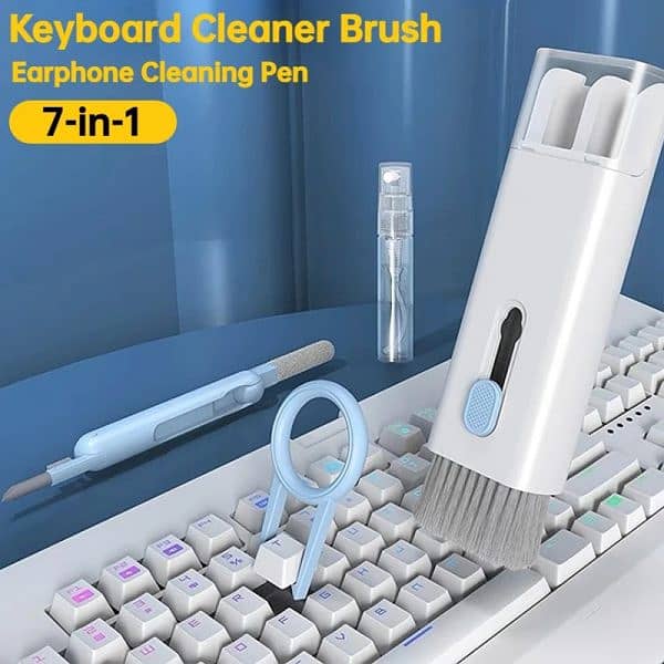 Headset 7 In 1 Kit Scalable Keyboard Cleaner Brush Earphone Cleaner 0