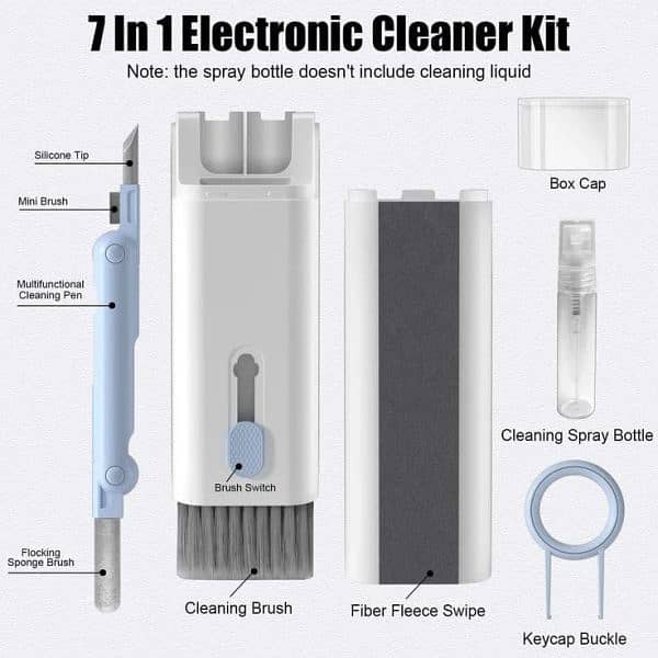 Headset 7 In 1 Kit Scalable Keyboard Cleaner Brush Earphone Cleaner 6