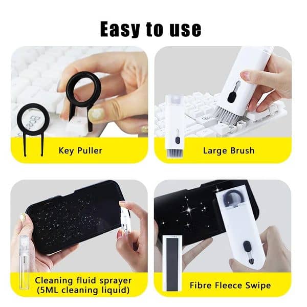 Headset 7 In 1 Kit Scalable Keyboard Cleaner Brush Earphone Cleaner 9