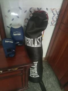 FULL NEW FRESH PUNCHING BAG AND GLOVES 4 feet