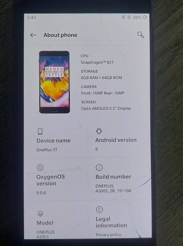 oneplus 3t 6/64 pta prove 1