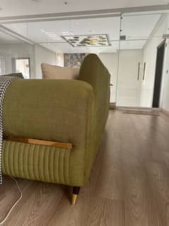 Olive Green 3 Seater sofa for Sale