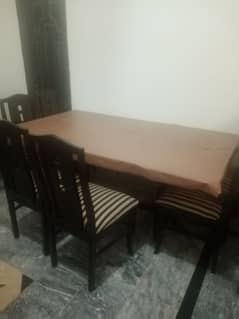 Six Seater Dinning Table/Chairs