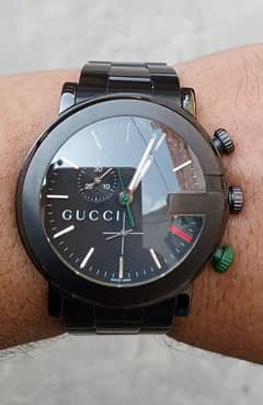 Gucci men watch 101M Chrono mint condition 9\10. . 0