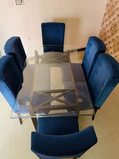 Dining Table with 6 sofa chairs