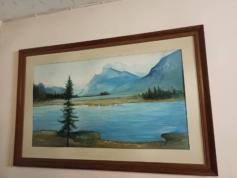 Wooden frame with landscape painting 3