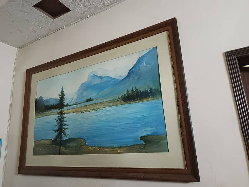 Wooden frame with landscape painting 4