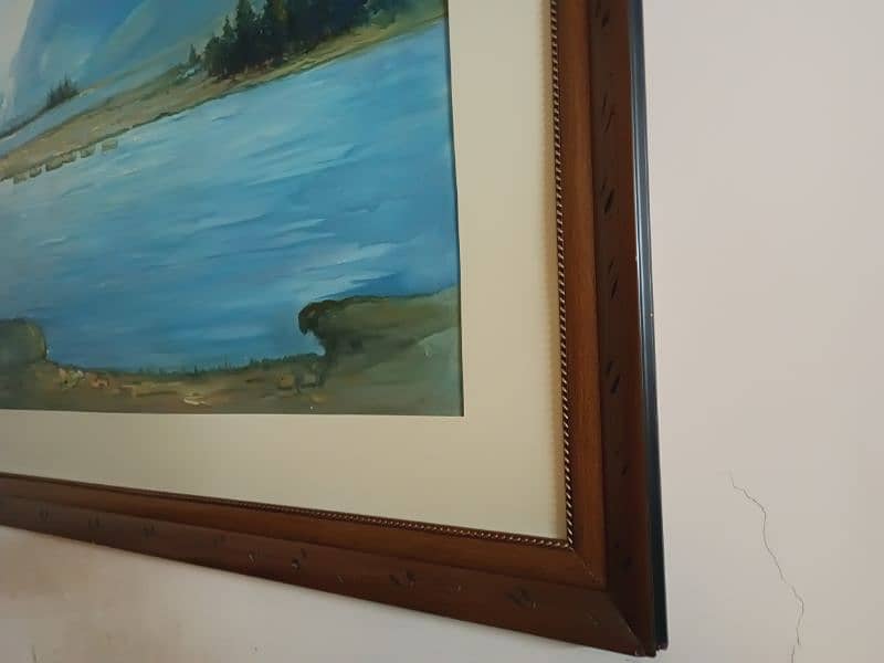 Wooden frame with landscape painting 5