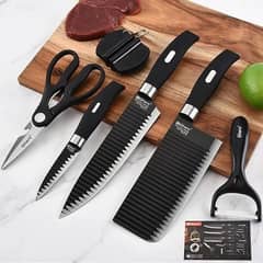 Kitchen Knife Set 6 Pc Stainless Steel. 0