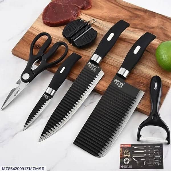 Kitchen Knife Set 6 Pc Stainless Steel. 5