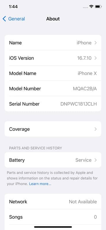 iPhone X 64GB PTA approved 0