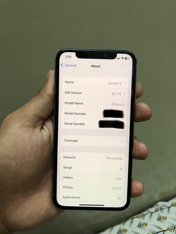 IPHONE X 256GB WHITE 8.5/10 3